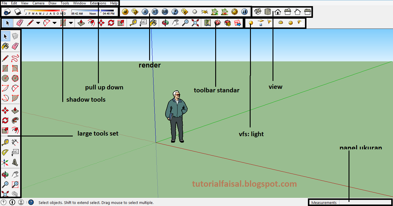 Hasil gambar untuk tampilan google sketch up